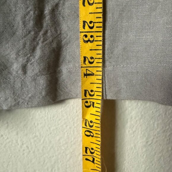 Eileen Fisher Gray Tie-Front Lightweight Linen Blend Jacket Sz Medium - Picture 7 of 7